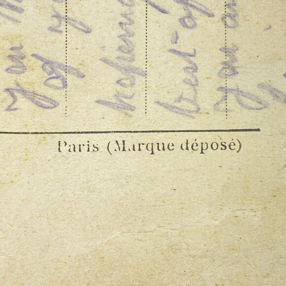 Vintage Hands Across The Sea Embroidered Postcard France and Union Jack Flags - Picture 8 of 10